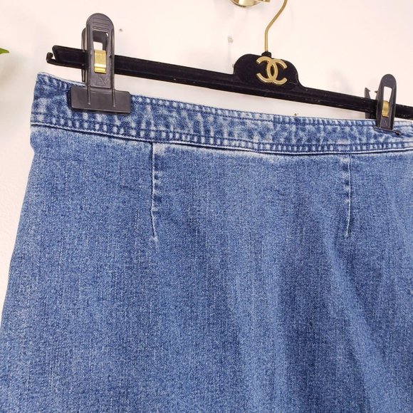 Blue Jeans Skirt Small Denim Short Mini Casual Stretch Pencil Y2K Jaclyn Smith - Picture 4 of 9